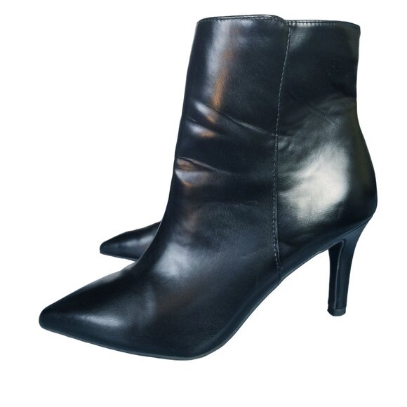 Lane Bryant black pointy heel boots stiletto heel size 9w - Picture 1 of 12
